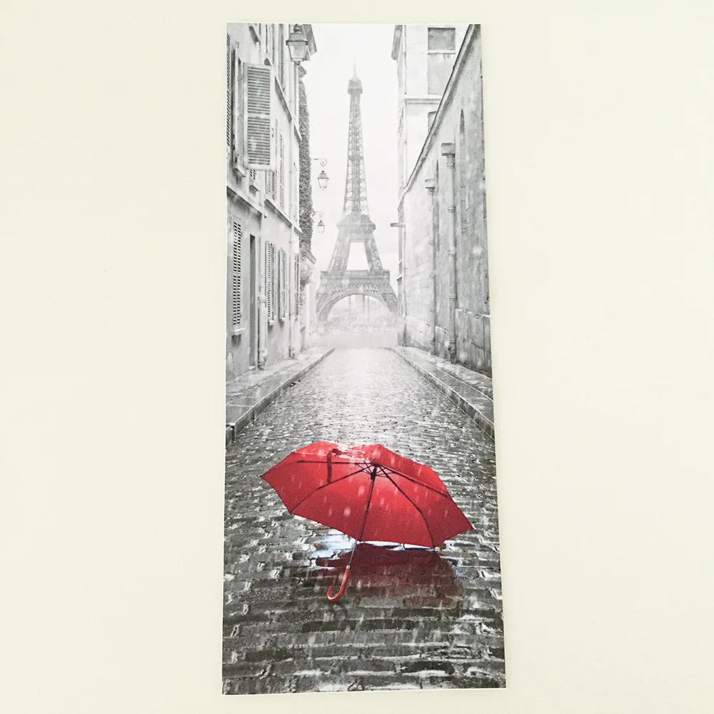 Door Stickers Home Decor Sticker 3d Rainy Umbrella Theme 77x200cm Mural Decal Bedroom Decoration Wall Sticker