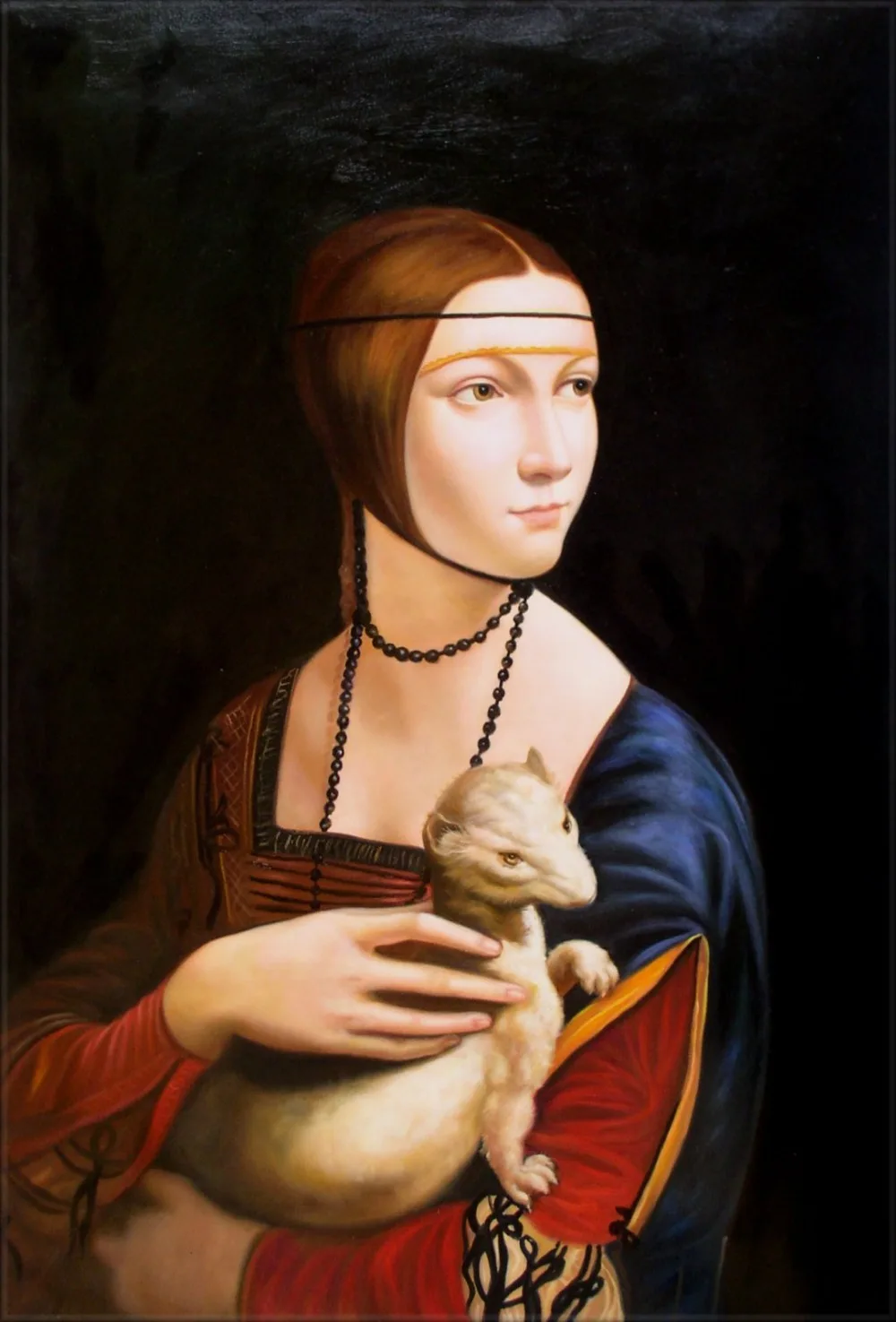 Картина маслом ручной работы леди с Ermine Леонардо да Винчи|painting reproduction|oil painting