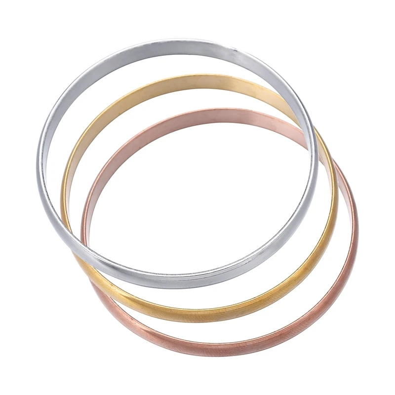 3pcs 6.8cmx5.5mm 7/3/5 шт шнур для бус Браслеты& браслеты из нержавеющей стали DIY Браслеты манжетного типа для модные женские туфли Для мужчин браслеты манжетного типа фиксированные смешанные - Окраска металла: 3pcs 6.8cmx5.5mm
