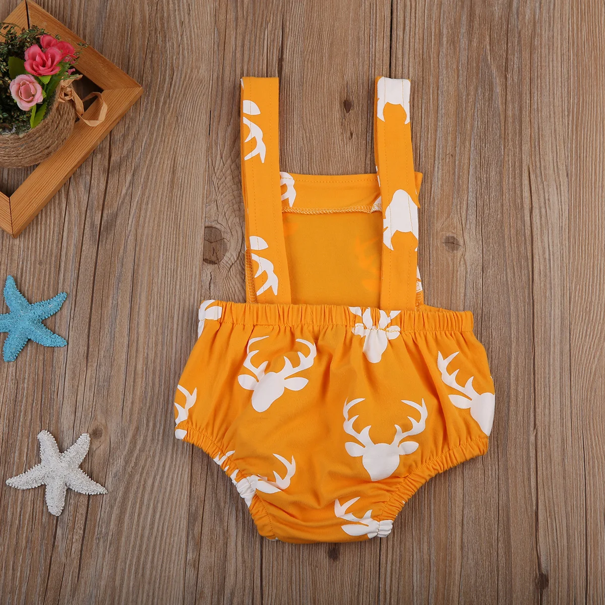 2017 г. новый детский комбинезон с рисунком оленя для маленьких мальчиков и девочек