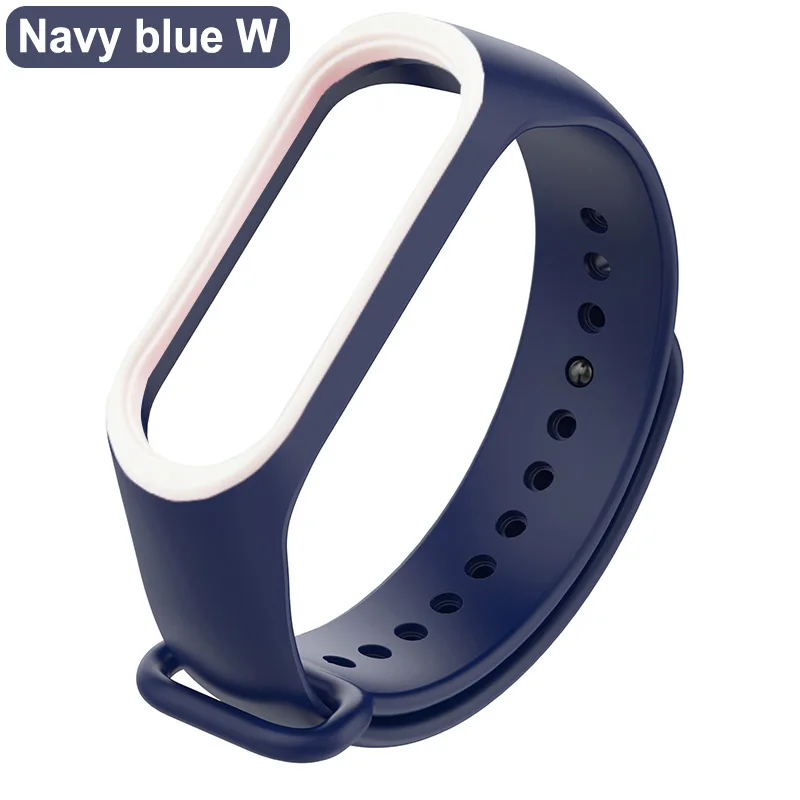 Nay Blue White XShum mi band 4 браслет ремешок для силиконовой Xiaomi mi Band 3 mi band 4/3 ремешок на руку замена Смарт-Аксессуары - Цвет: Nay Blue White
