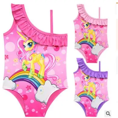 2019 новый летний купальник для девочки костюм единорога купальный бикини |