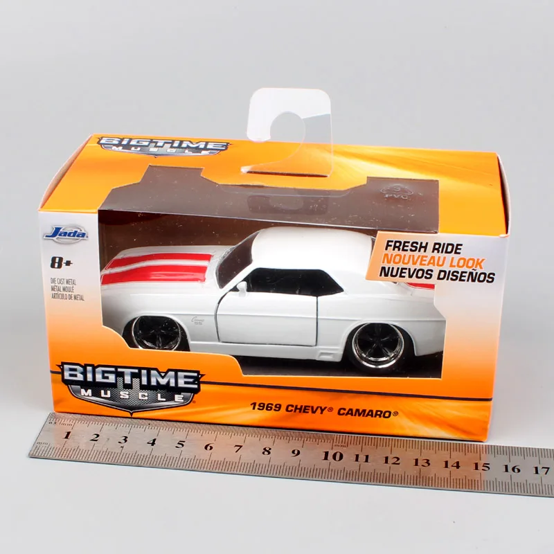 Модель винтажного автомобиля Jada bigtime 1969 в масштабе 1:32 для Chevrolet Chevy Camaro SS