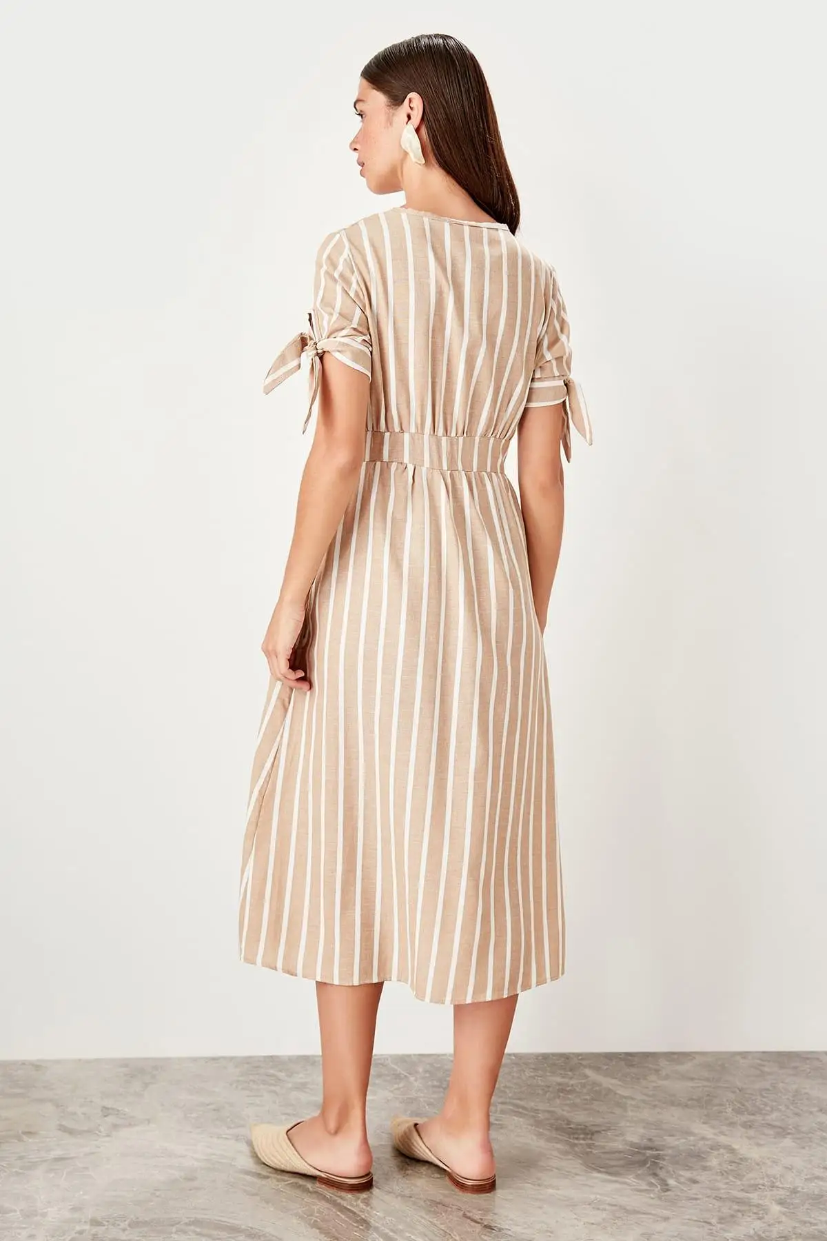 Trendyol Camel платье на пуговицах TWOSS19ST0129|Женские платья| |