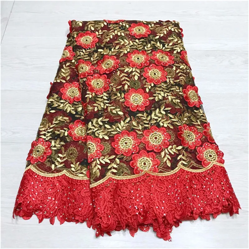 

stones Net Lace Fabric 2019 High Quality African Mesh Wedding Bride Dress Sewing green gold Embroidered Material