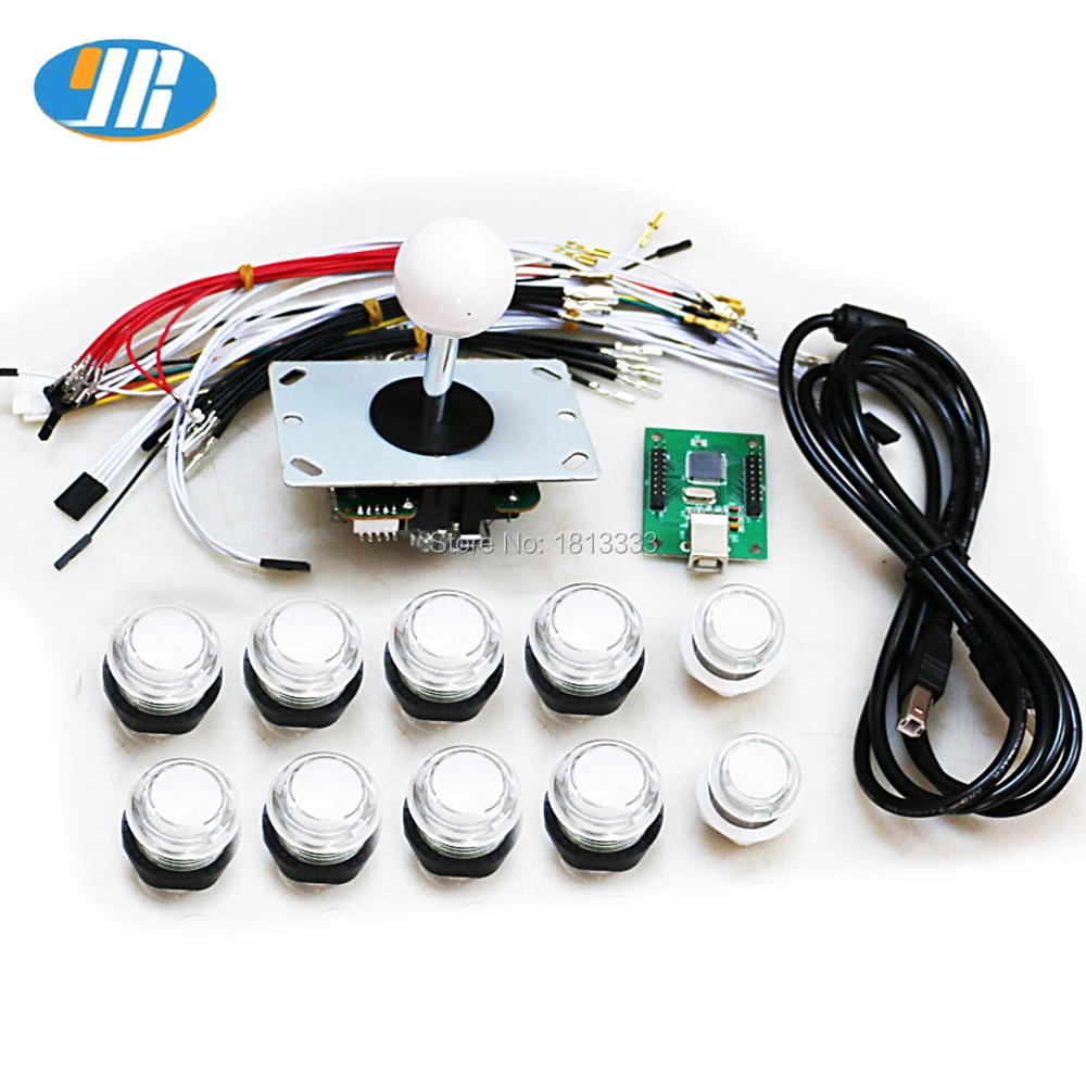 1 шт. + копия джойстика Sanwa 10 5 в световая кнопка шт 2 USB энкодер для аркадной игры