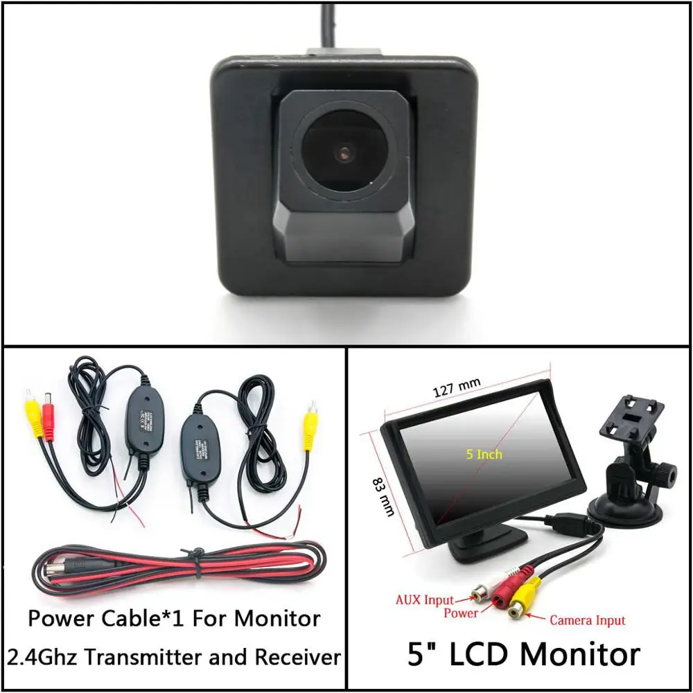 C Wireless 5inch LCD Full HD камера заднего вида для Kia cerato Forte 5 K3 Cerato Classic для hyundai Elantra Avante, Парковочное зеркало, монитор - Название цвета: C Wireless 5inch LCD