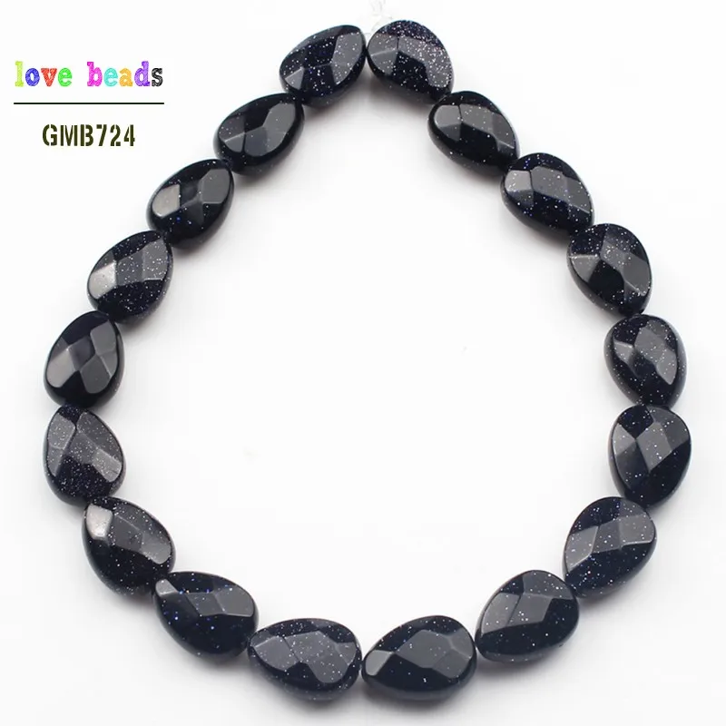 blue sandstone Натуральные граненые капли воды черные Агаты песчаник камень бусины 8*11 мм для изготовления ювелирных изделий 18 шт Бусины - Цвет: blue sandstone
