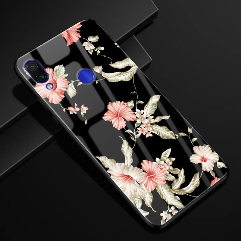 a11 Для Xiaomi Redmi Note 7 чехол Модный Жесткий PC стекло задняя крышка для Xiaomi Redmi Note 7 Pro силиконовая рамка Fundas Redmi Note7 Capa - Цвет: a11