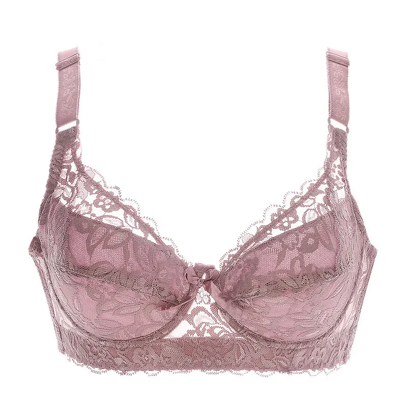 Bean Paste underwire Xianqifen 40 90 46 нижнее белье Плюс большой размер на косточках Топ bh bralette кружевной сексуальный женский бюстгальтер нижнее белье Глубокий V бюстгальтер C D чашка - Цвет: Bean Paste underwire