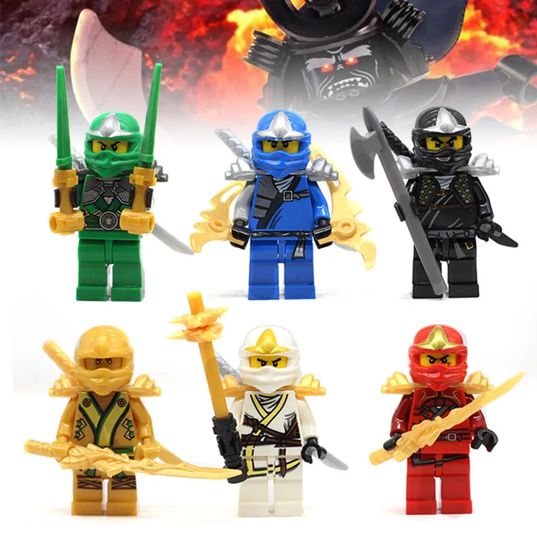 10011-10016 10sets 60 шт./партия фильм illoyd kai мини игрушка фигурка совместимые строительные блоки детские подарочные игрушки бренд - Цвет: 10011-10016 10sets