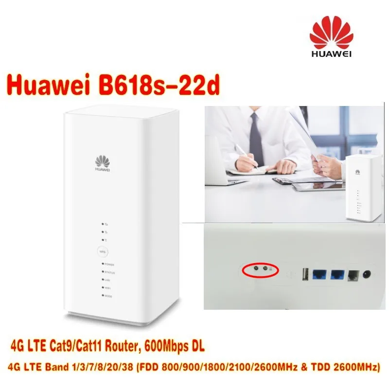 Беспроводной маршрутизатор Huawei B618s 22d 4G LTE VoIP CPE plus MIMO 49dBi TS9|lte cpe|connector |