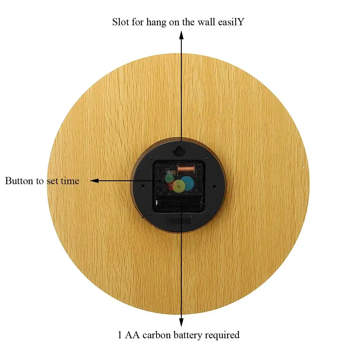 12 Inch Silent Luminous Wall Clocks Glow in Dark Modern 3D Decor Home Living Room Bedroom Quartz Wall Hanging Clock