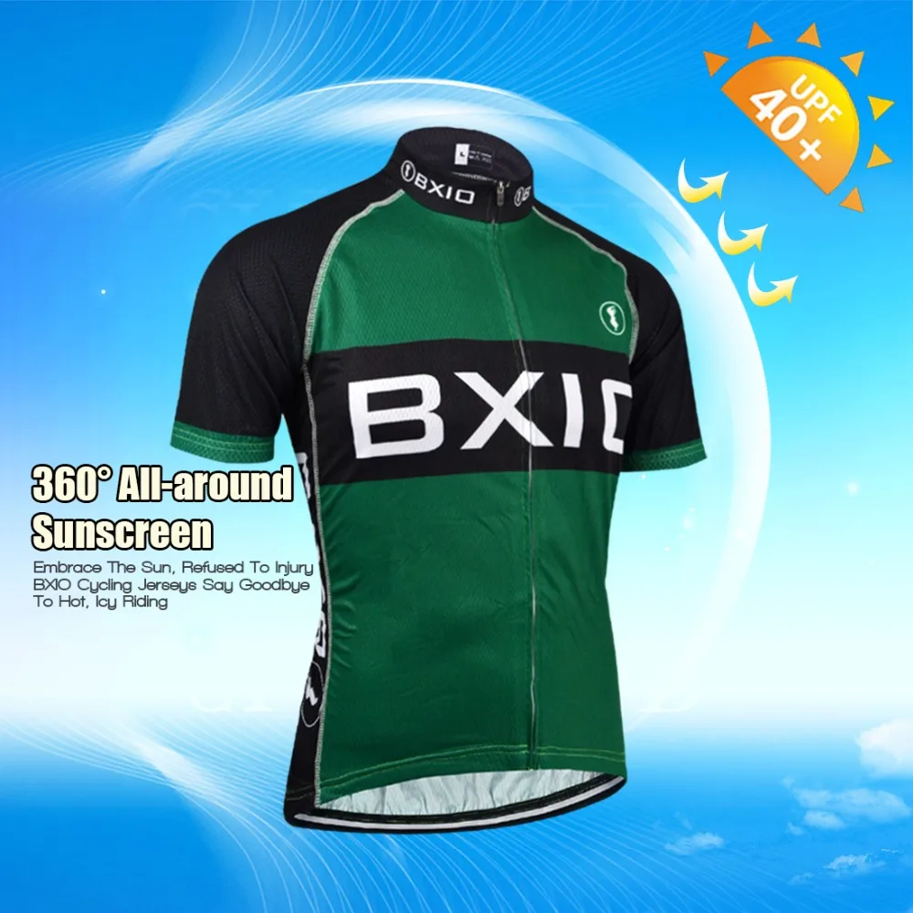 BXIO Brand Green Cycling Jersey Men Full Zipper Ropa Ciclismo Anti-Pilling Two Side With Breathable Mesh Bike BX-133-J | Спорт и
