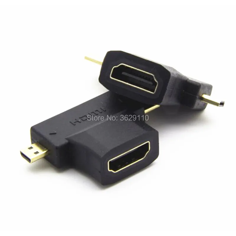 Высококачественный позолоченный кабель 3 в 1 1080P 4 Micro HDMI / Mini штекер гнездо