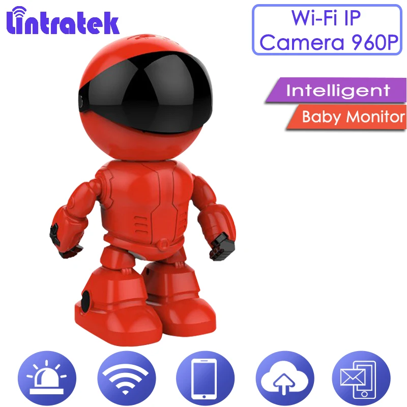 Новый 2018 Lintratek 960 P HD красный робот Камера 1.3MP Wi-Fi IP видеонаблюдения Видеоняни и