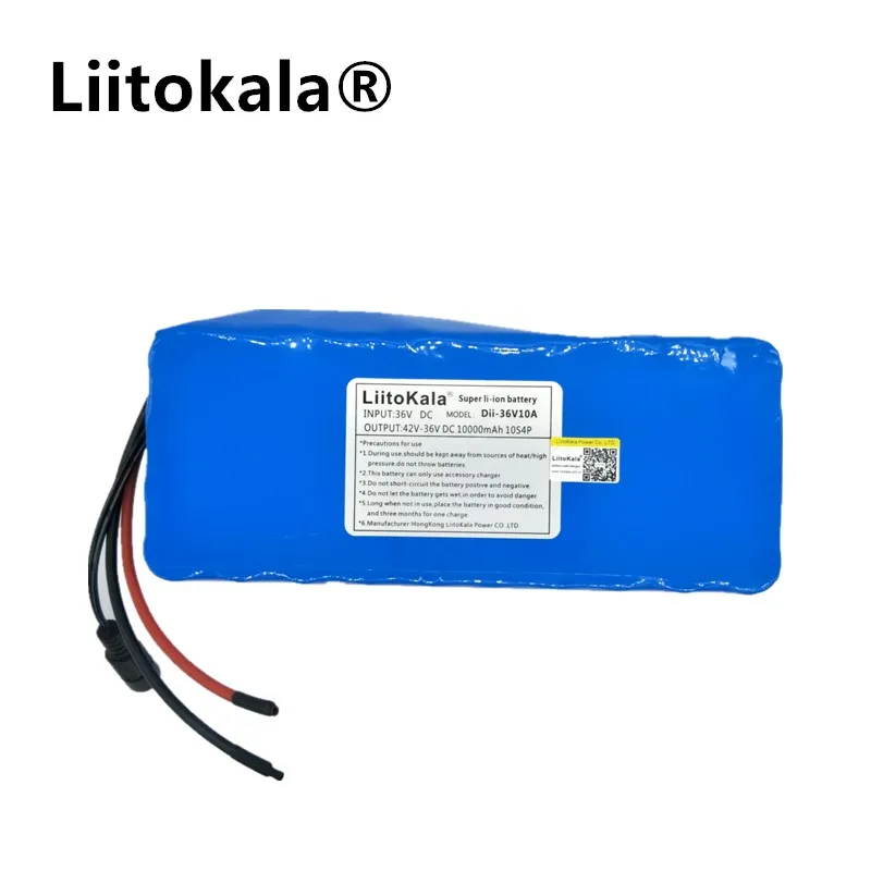 HK liitokala 36 V 10ah литий-высокомощный аккумулятор массовый пакет+ не включает 42 v 2A chager