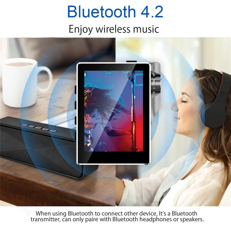 16 Гб 8 Гб mp3-плеер с Bluetooth fm-радио HiFi музыкальный плеер с высоким разрешением без потерь цифровой аудио с видео записью электронной книги