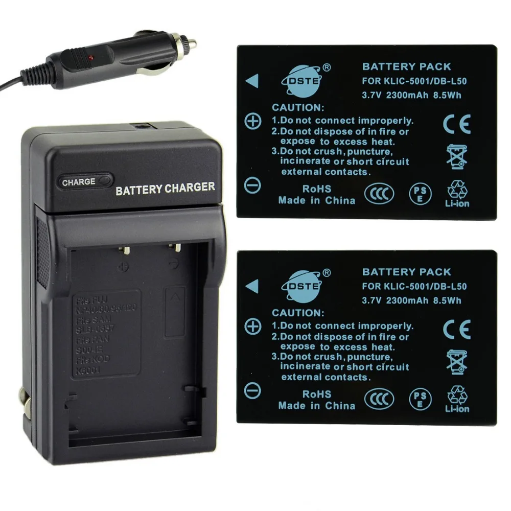 DSTE 2x DB L50 перезаряжаемая батарея с дорожным и автомобильным зарядным | Отзывы и видеообзор