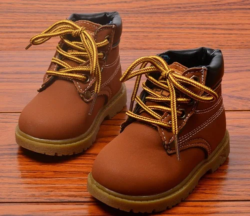 

Kids Winter Snow Boots 2016 Children Leather Baby Boys & Girls Rubber Boots littie kids Fashion Plush Thick Warm Shoes