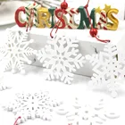 Замороженные вечерние украшения для рождественских снежинок, деревянные украшения, рождественская елка, сделай сам, поддельные зимние украшения для дома