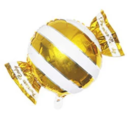 Striped gold Новые конфетные фольгированные гелиевые шары воздушные шары Свадебный декор балон mariage воздушные шары с днем рождения воздушные шары события - Цвет: Striped gold