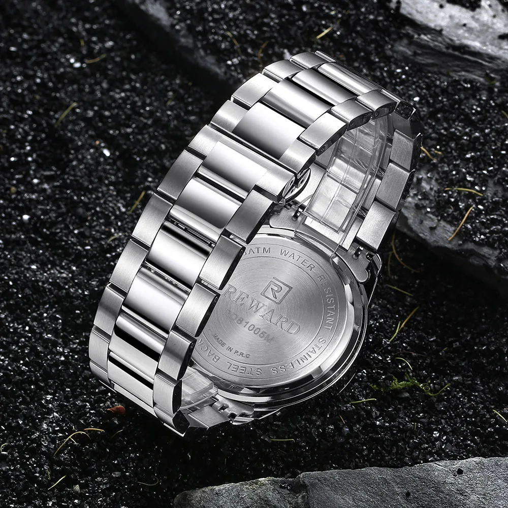 

REAWRD Top Brand Luxury Watches Men Stainless Steel DRESS Watches Men CREATIVE Quartz Men's Wrist Watch Relogio Masculino CLOCK