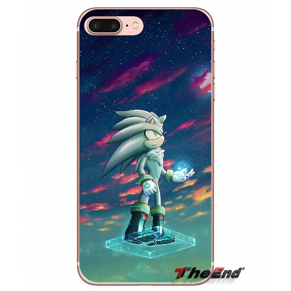 Для Samsung Galaxy S2 S3 S4 S5 MINI S6 S7 edge S8 S9 Plus Note 2 3 4 5 8 Coque Fundas Silver Sonic The Hedgehog Shadow мягкий