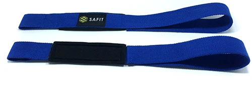 SaFit подъемные ремни-тяжелая атлетика ручной Бар поддержка запястья крюк обертывание поддержка запястья s Assist Grip сила тяжелой атлетики ремень - Цвет: Blue