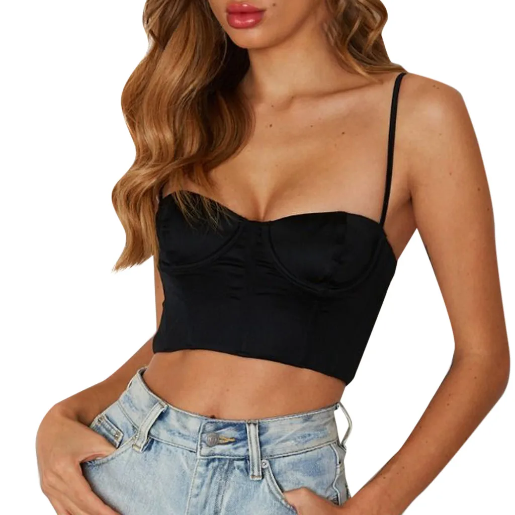 Женская футболка однотонная майка с пупком яркие цвета жилет Camisetas Mujer Прямая