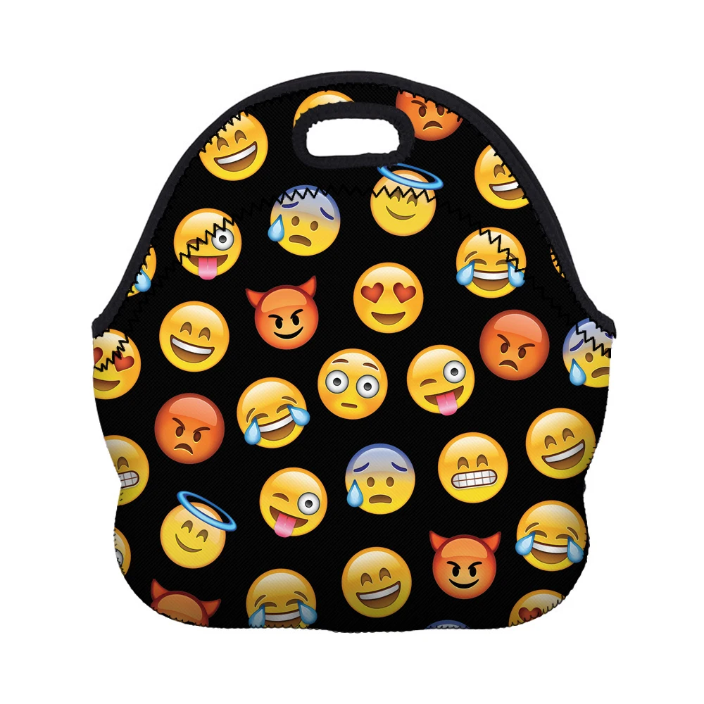 Deanfun неопреновый мешок для завтрака женщин с 3D принтом Emoji Parttern на молнии