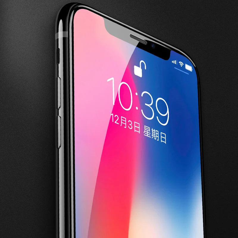 IPhone X XS 3D закаленная Защитная стеклянная пленка для экрана полное покрытие защиты
