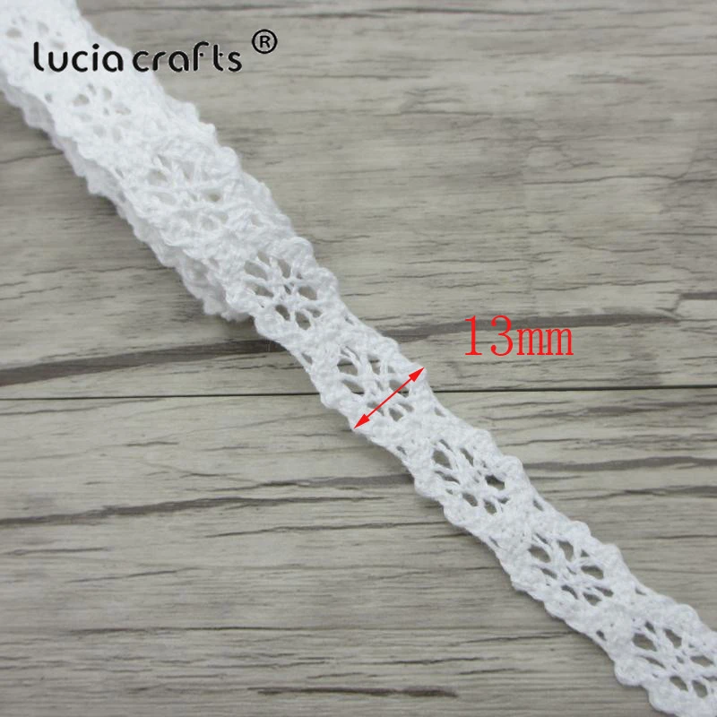 Lucia crafts, 2 ярдов/партия, белая хлопковая кружевная ткань, вышитая сетка, кружевная отделка, ленты, рукоделие, шитье, сделай сам, украшение, N0203