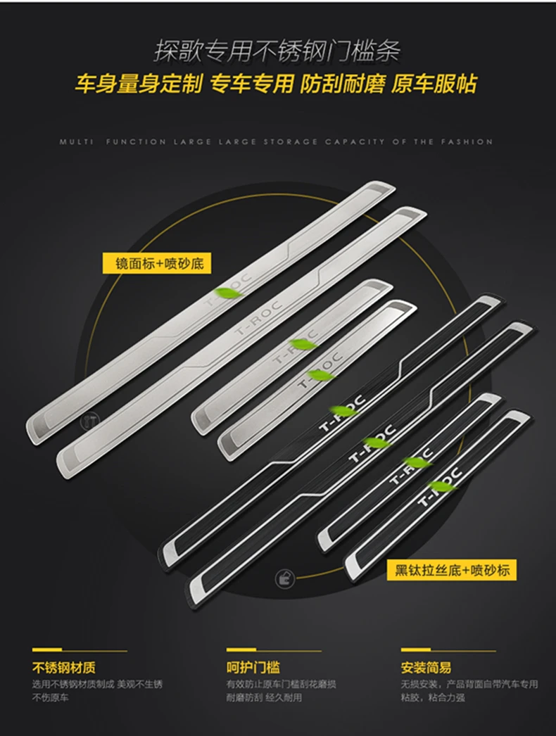 

Для Европы 2018 VW T-ROC T ROC TROC ультратонкая Нержавеющая Накладка на заднюю панель защитные аксессуары для стайлинга автомобиля