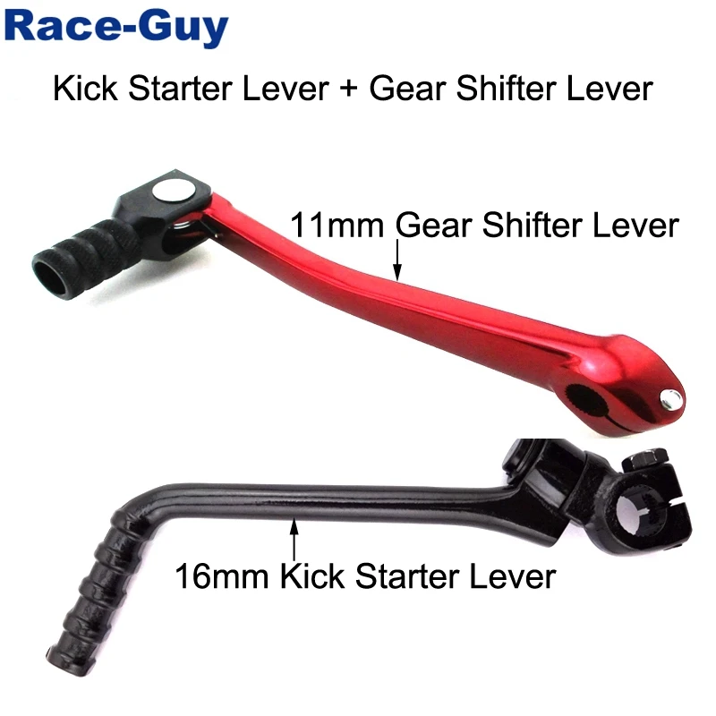 Aluminum Folding 11mm Gear Shifter Lever + Steel 16mm Kick Starter For Chinese 140cc 150cc 160cc Pit Dirt Bike Apollo Taot |