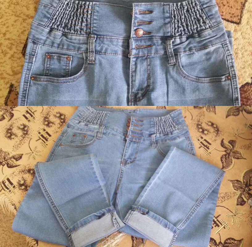 2018 джинсовые штаны модные женские туфли эластичные Высокая Талия Stretch Skinny Jean