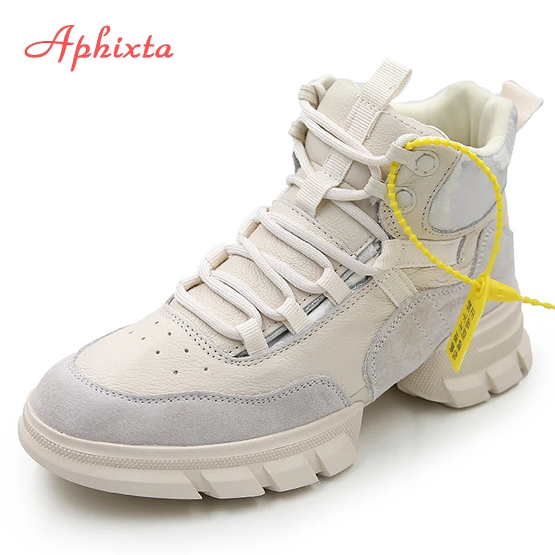 Ботинки Aphixta женские на платформе пикантные мотоциклетные ботинки шнуровке