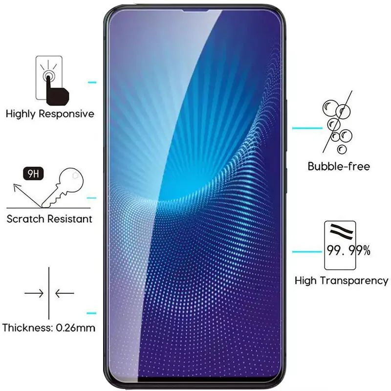 Защитное стекло для Vivo V9 Y81 Nex S Закаленное чехол V 9 Y 81 9v 81y Nexs Защита экрана