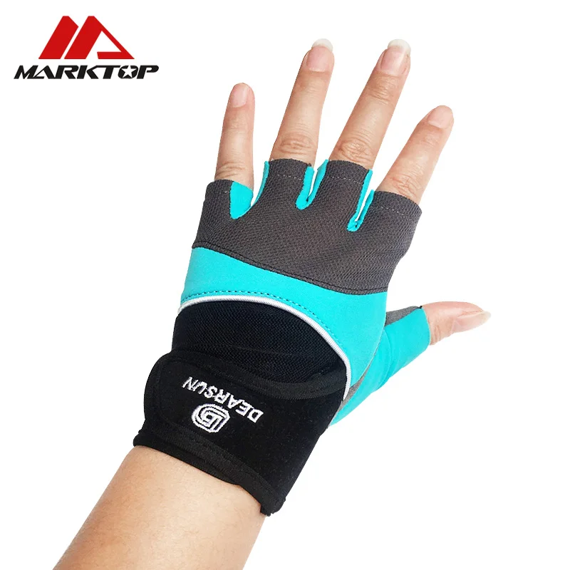 Спортивные перчатки Marktop для тяжелой атлетики гантели фитнеса Нескользящие - Фото №1