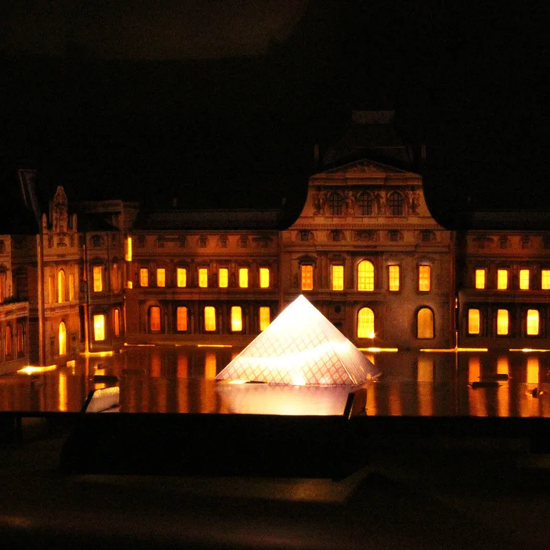Louvre Museum Building Model 3D Paper Jigsaw Puzzles Kits Children DIY Toys Gifts World Famous Construction Model Building Kits