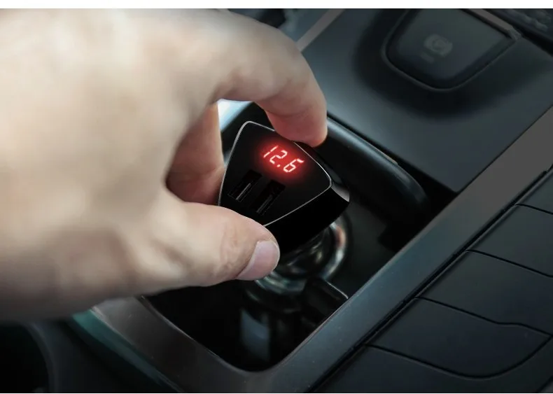 Remax Smart USB Автомобильное зарядное устройство в режиме реального времени мониторинг напряжения адаптер с двумя портами USB 5 В/3,4 A быстрое зарядное устройство для iphone samsung xiaomi