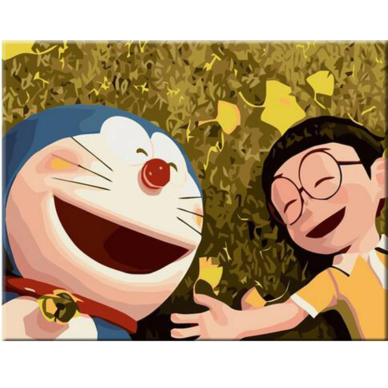 Anime characters poster Diy painting by numbers hand painted canvas oil paintings cartoon wall art decoration | Дом и сад