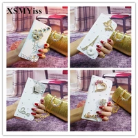 xsmyiss luxury bling rhinestone diamond crystal flip pu leather wallet case for samsung s6 s7 s8 s9 s10 s20 plus note8 9 10 20