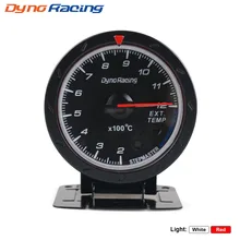 Dynoracing 60 мм Автомобильный датчик температуры выхлопных газов EGT/EXT датчик температуры с красным и белым светильник автомобильный измеритель с датчик EGT BX101474