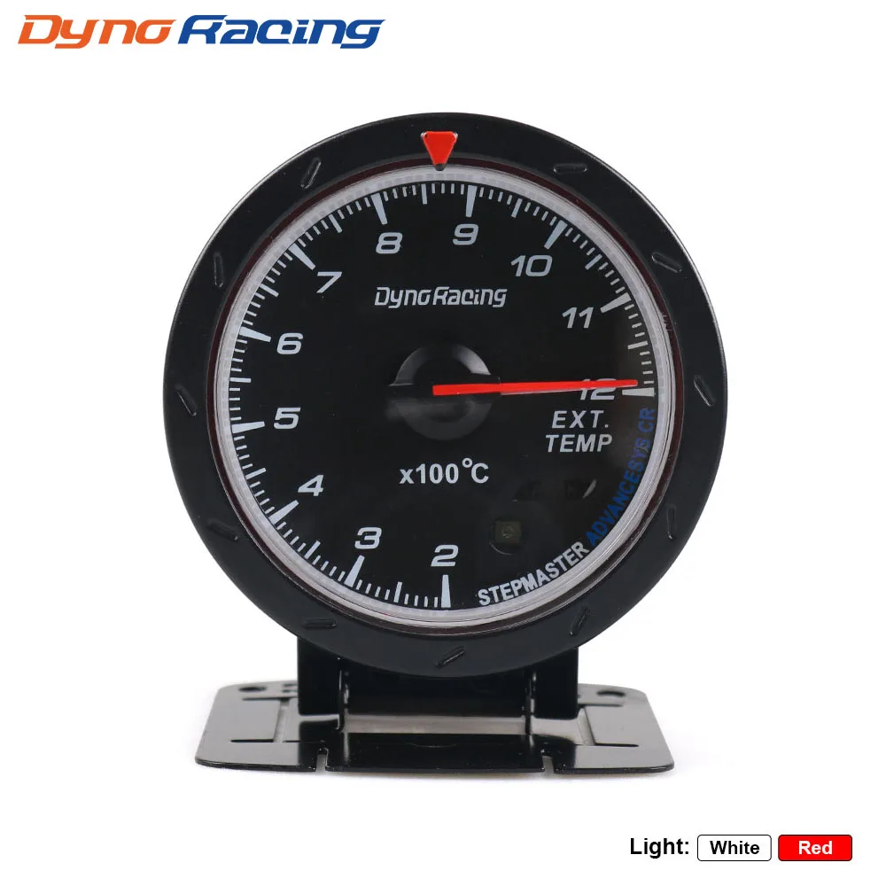 Dynoracing 60 мм выхлопных газов датчик температуры EGT/EXT с красными и белыми светильник