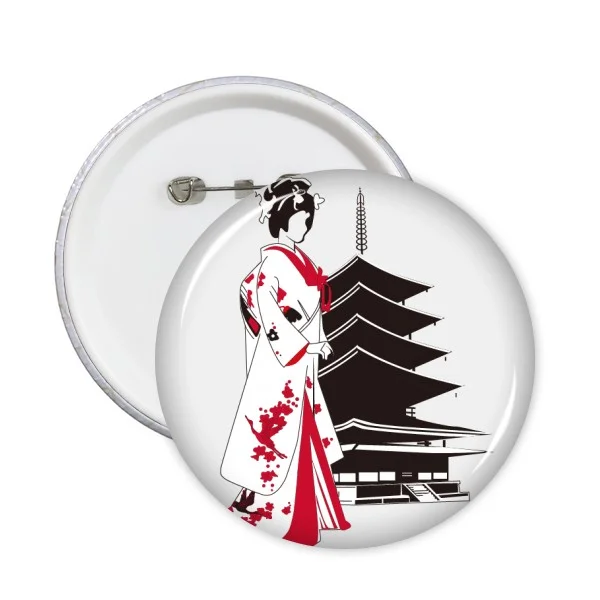 Кимоно женское в традиционном японском стиле круглые булавки меч самурая