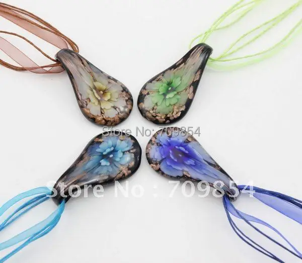 Разноцветный Овальный Кулон из муранского стекла для украшения ожерелья и