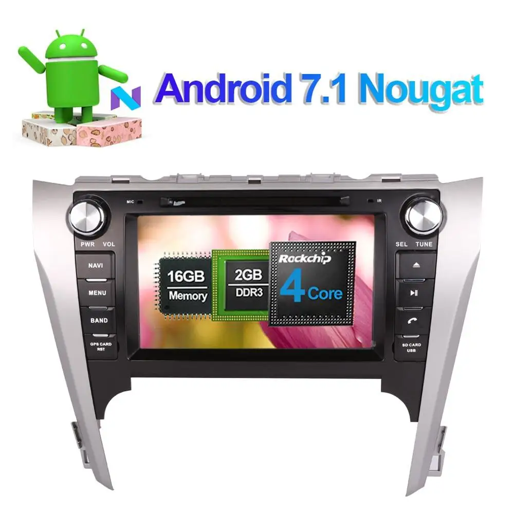 Android 7 1/8 0 Octa Core 4GB RAM Car CD DVD мультимедийный плеер GPS навигация для Toyota Camry/Aurion 2012 Авто