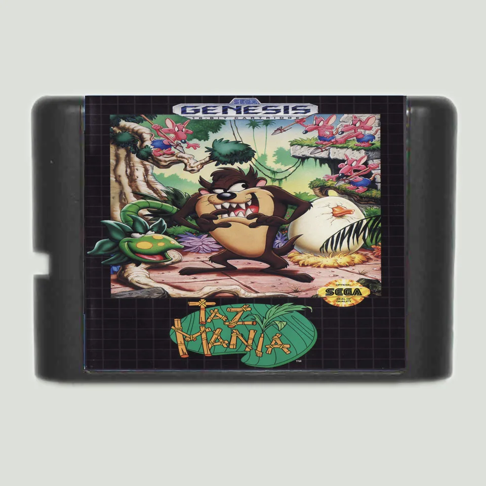 Таз Мания 16 бит MD карточная игра для Sega игры Mega Drive Genesis|taz mania|16 bitmd game |