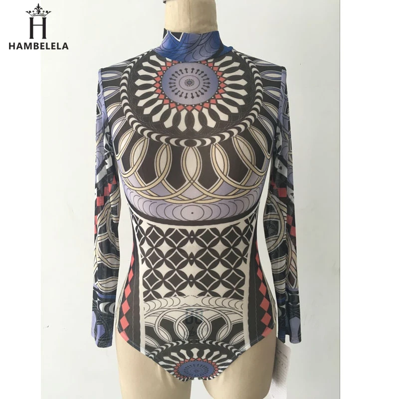 HAMBELELA женский сексуальный боди с этническим принтом в стиле ретро лето 2020|bodysuit